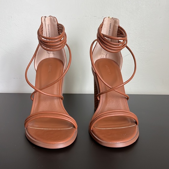 Brown Lace-Up Heels - - Picture 2 of 4